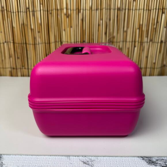 Vintage Caboodles Pink Cosmetic Case 90s Makeup Organizer Slide Trays - Picture 5 of 9